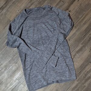 Lululemon Athletica Swiftly Heathered Gray Long Sleeve Top